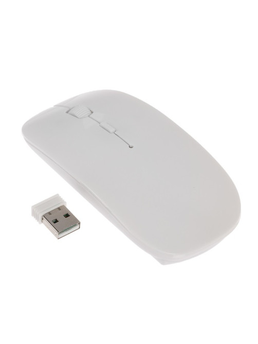 Мышь Luazon MB-1.0, беспроводная, оптическая, 1600 dpi, USB, белая