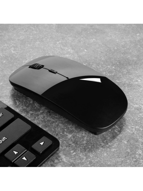 Мышь Luazon MB-1.0, беспроводная, оптическая, 1600 dpi, USB, чёрная