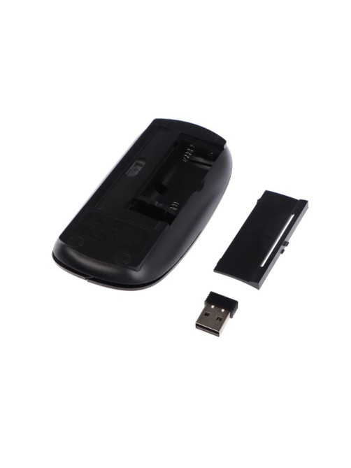 Мышь Luazon MB-1.0, беспроводная, оптическая, 1600 dpi, USB, чёрная