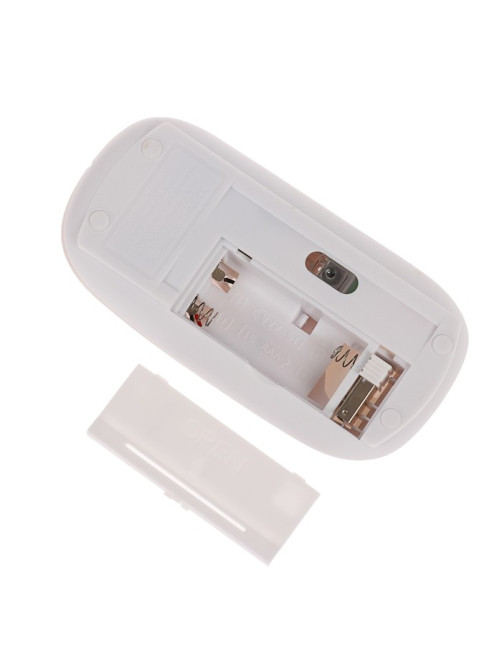 Мышь Luazon MB-1.0, беспроводная, оптическая, 1600 dpi, USB, белая