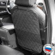 Накидка-незапинайка на спинку сиденья Cartage, экокожа, ромб, черный, 60×40 см, черный