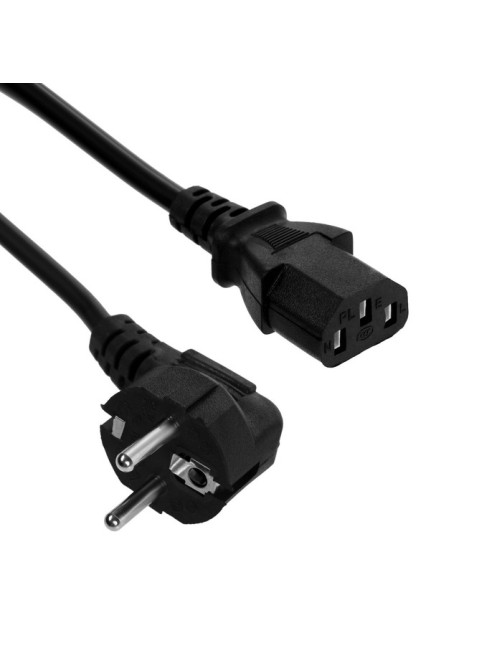 Кабель питания Luazon KDGN-005, Schuko - C13, 10 А, 1.5 м, трёхжильный, чёрный