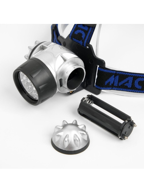 Фонарь налобный «Мастер К», 14 LED, 7×4 см, от батареек 3×ААА
