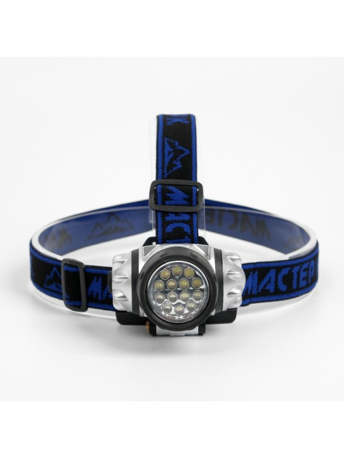 Фонарь налобный «Мастер К», 14 LED, 7×4 см, от батареек 3×ААА
