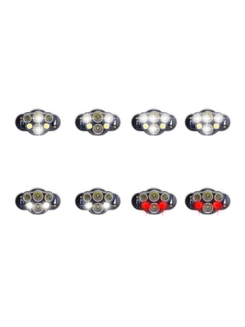 Фонарь налобный аккумуляторный «Мастер К», 4 LED, 2 COB, 2 АКБ, USB