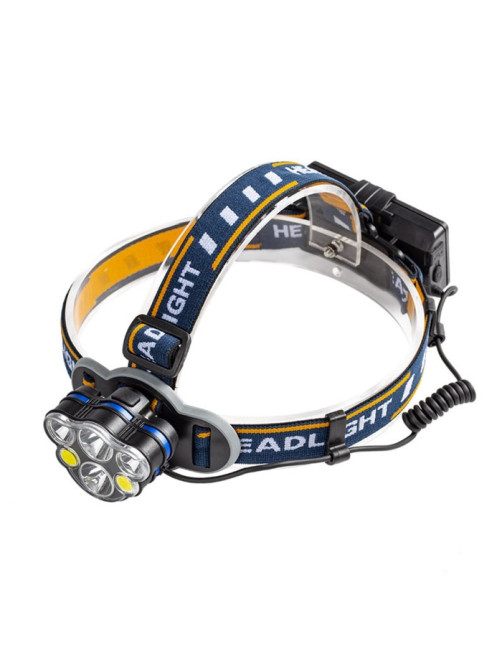 Фонарь налобный аккумуляторный «Мастер К», 4 LED, 2 COB, 2 АКБ, USB