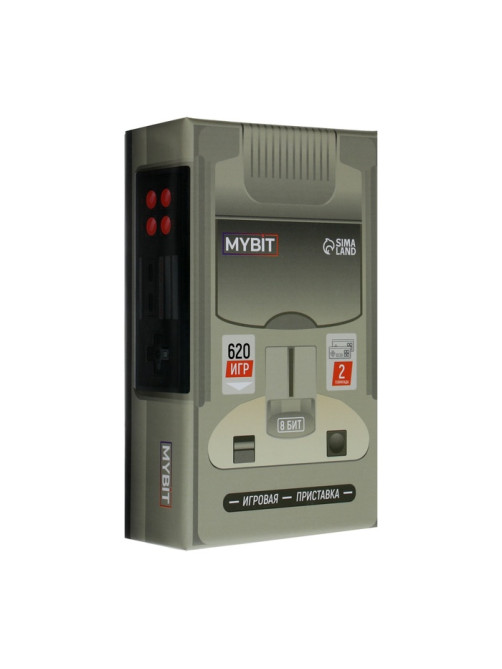 Игровая приставка MYBIT Game-6, 8 бит, 620 игр, RCA, 2 беспроводных джойстика, черная