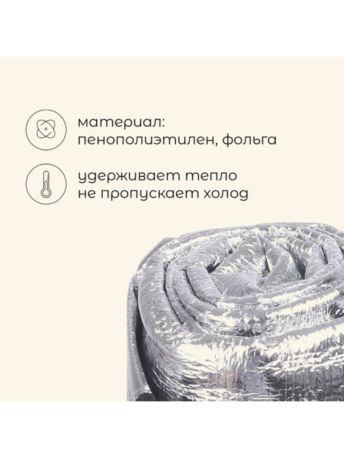 Коврик туристический maclay, с алюминиевым покрытием, 150×200×0.2 см