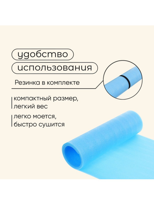 Коврик туристический maclay, 180×60×1 см, синий