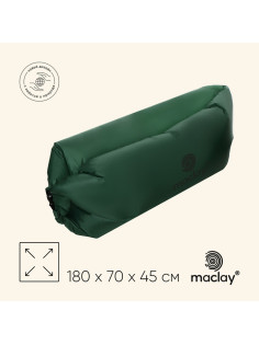 Надувной диван maclay, 190Т, 180×70×45 см, оливковый