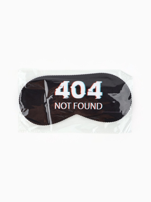 Маска для сна Not found, 19.3×9.5 см, чёрная