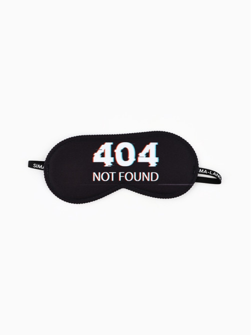 Маска для сна Not found, 19.3×9.5 см, чёрная