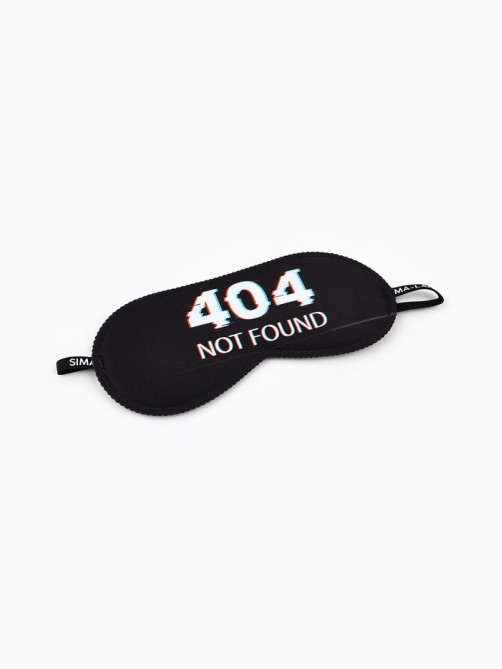 Маска для сна Not found, 19.3×9.5 см, чёрная