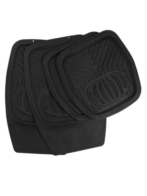 Набор автомобильных ковриков TORSO, резина, 70×48 см, 50×48 см, черный, 4 шт.