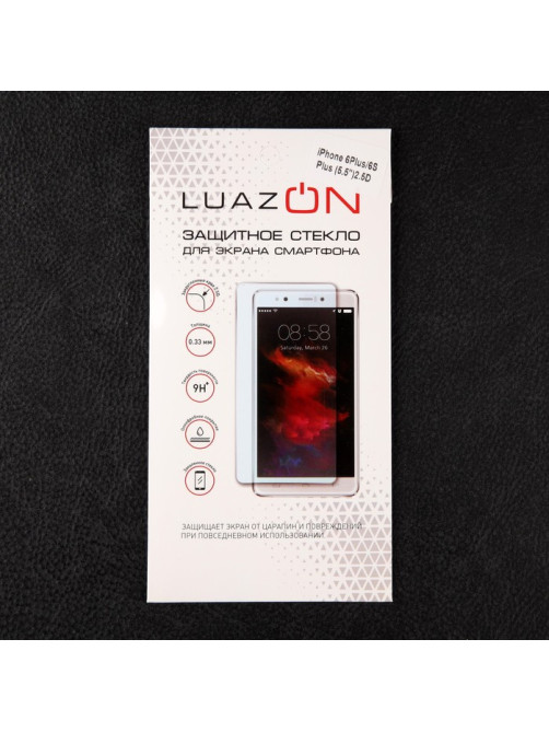 Защитное стекло 2.5D Luazon для iPhone 6 Plus/6S Plus (5.5