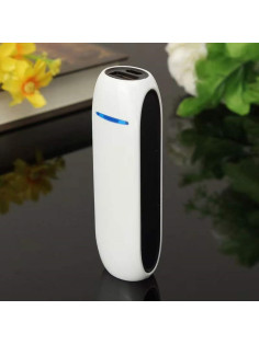 Внешний аккумулятор Luazon PB-07, 2200 мАч, USB, 1 А, провод в комплекте, бело-чёрный