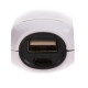 Внешний аккумулятор Luazon PB-07, 2200 мАч, USB, 1 А, провод в комплекте, бело-чёрный