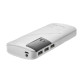 Внешний аккумулятор Luazon PB-05, 6000 мАч, 3хUSB, 2 А, дисплей, фонарик, белый
