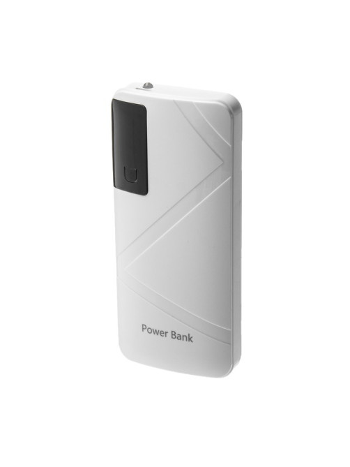 Внешний аккумулятор Luazon PB-05, 6000 мАч, 3хUSB, 2 А, дисплей, фонарик, белый