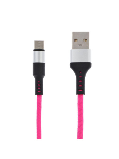 Кабель Luazon, Type-C - USB, 2 A, 1 м, оплётка нейлон, разноцветный