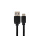 Кабель Luazon, Type-C - USB, 1 А, 1 м, чёрный