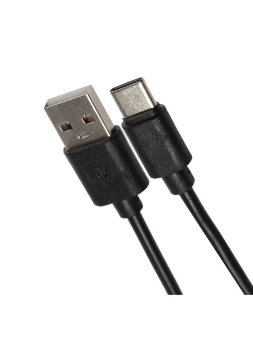 Кабель LuazON, Type-C - USB, 2 А, 1 м, чёрный