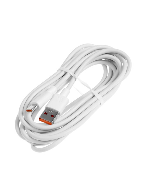 Кабель LuazON, Type-C - USB, 1 А, 3 м, белый