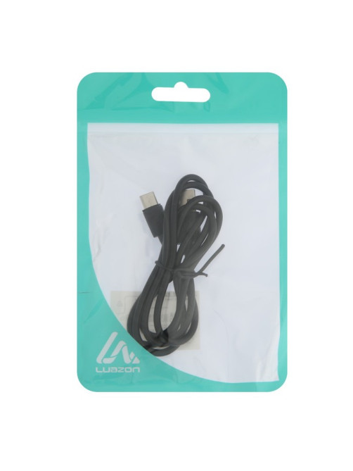 Кабель LuazON, Type-C - USB, 2 А, 1 м, чёрный