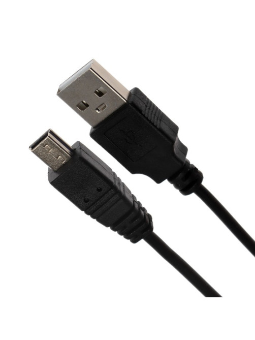 Кабель Luazon, miniUSB - USB, 1 А, 0.5 м, только для зарядки, чёрный
