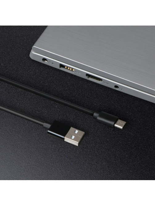 Кабель Windigo, Type-C - USB, 2 А, зарядка + передача данных, TPE оплетка, 1 м, чёрный