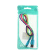 Кабель Luazon, Type-C - USB, 2 A, 1 м, оплётка нейлон, разноцветный