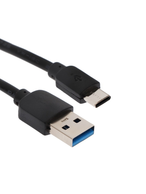 Кабель Luazon, Type-C - USB, 1 А, 1 м, чёрный