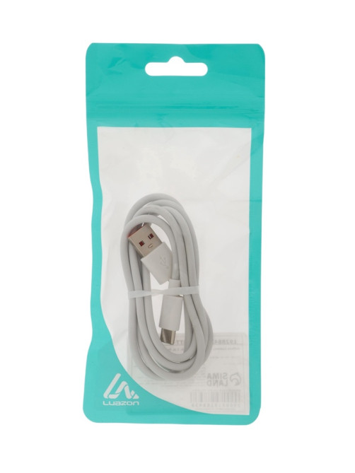 Кабель Luazon, Type-C - USB, 1 А, 1 м, белый
