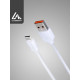 Кабель LuazON, Type-C - USB, 1 А, 1.5 м, белый