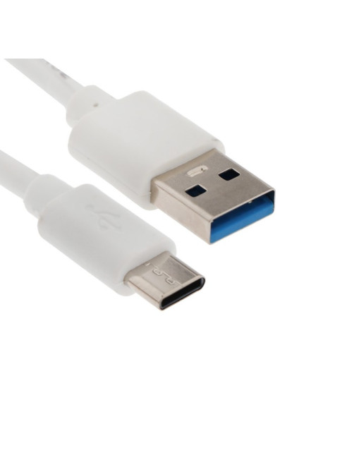 Кабель LuazON, Type-C - USB, 1 А, 3 м, белый