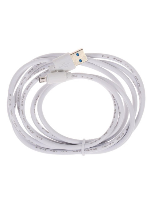 Кабель Luazon, microUSB - USB, 1 А, 2 м, белый