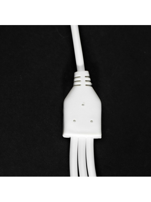 Кабель Windigo, 3 в 1, microUSB/Lightning/Type-C - USB, 2 А, PVC оплетка, 1 м, белый