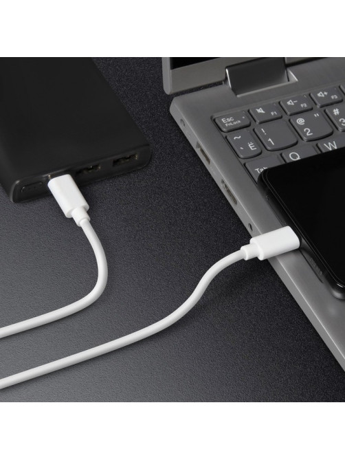 Кабель Windigo, microUSB - USB, 2 А, зарядка + передача данных, TPE оплетка, 1 м, белый