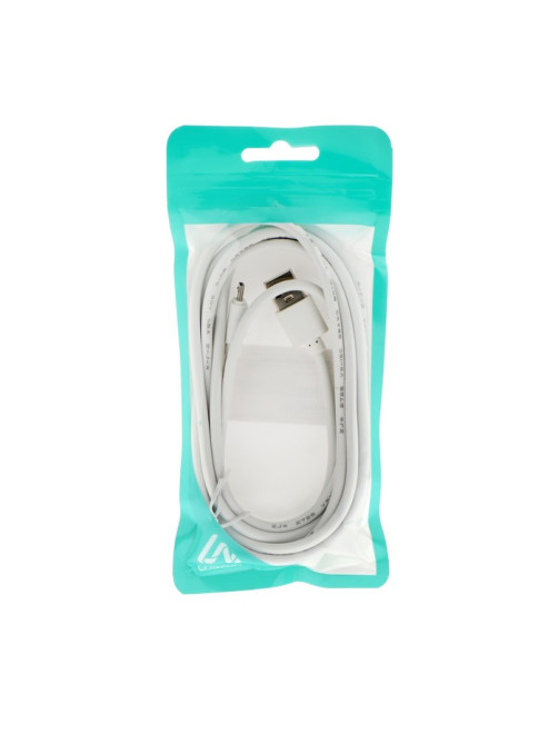 Кабель Luazon, microUSB - USB, 1 А, 2 м, белый