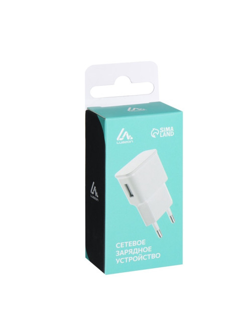 Сетевое зарядное устройство Luazon GQ-15, 1 USB, 1 A, белое