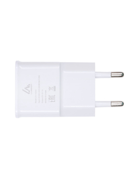 Сетевое зарядное устройство Luazon GQ-15, 1 USB, 1 A, белое