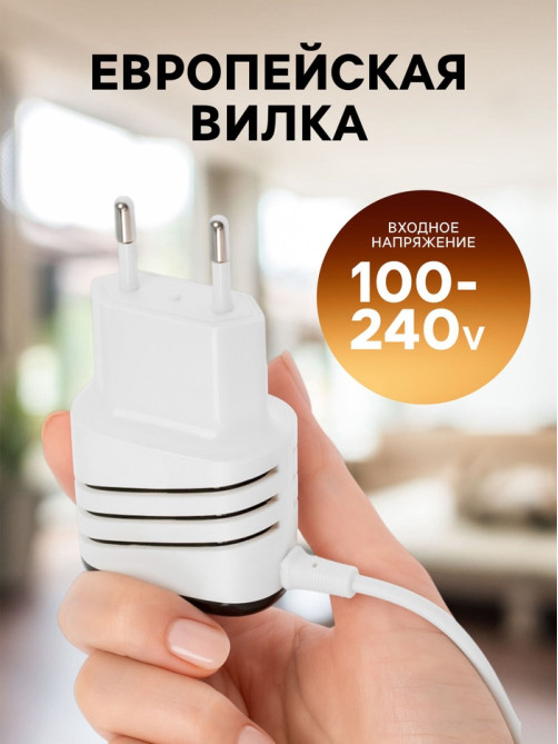 Сетевое зарядное устройство Luazon GQ-18, 2 USB, microUSB, 1 A, 1 м, белое