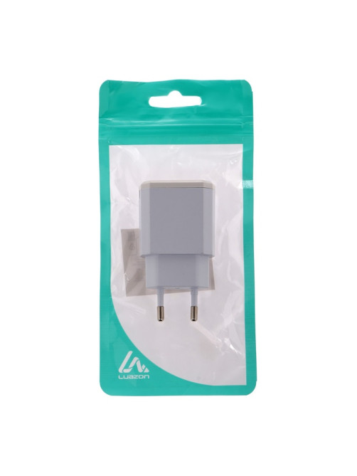 Сетевое зарядное устройство Luazon LN-10, 2 USB, 2.1/1 A, белое