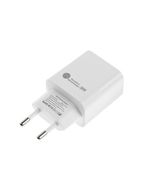 Сетевое зарядное устройство Luazon LZZ-22, USB, Type-C, 2 А, белое