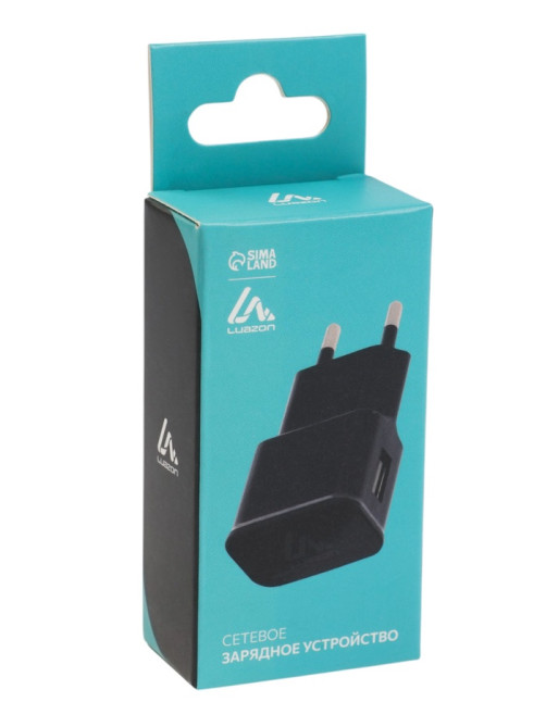 Сетевое зарядное устройство Luazon GQ-15, 1 USB, 1 А, чёрное