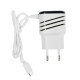 Сетевое зарядное устройство Luazon GQ-18, 2 USB, microUSB, 1 A, 1 м, белое