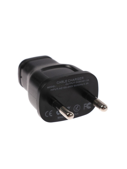 Сетевое зарядное устройство Luazon LPA-18, USB, 1 А, чёрное