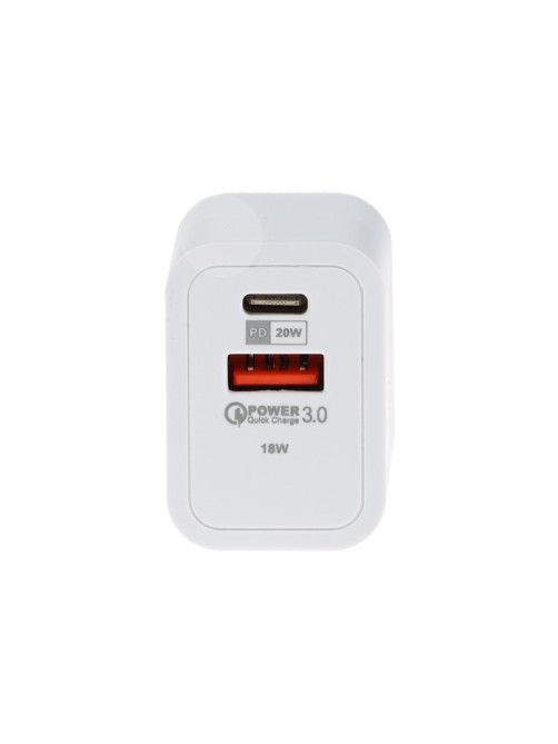 Сетевое зарядное устройство Luazon LZZ-22, USB, Type-C, 2 А, белое
