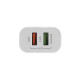 Сетевое зарядное устройство Luazon LCC-96, 2 USB, 2 A, кабель Type-C, белое