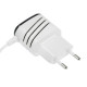 Сетевое зарядное устройство Luazon GQ-18, 2 USB, microUSB, 1 A, 1 м, белое